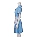 Musical Waitress Cosplay Costume Women Blue Maid Dress Uniform with Apron Outfit (Blue, XXL)