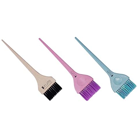 Kumi Wheat Eco-Friendly 3-Piece Wide Brush Set - Hair Colouring Tool Kit Cover