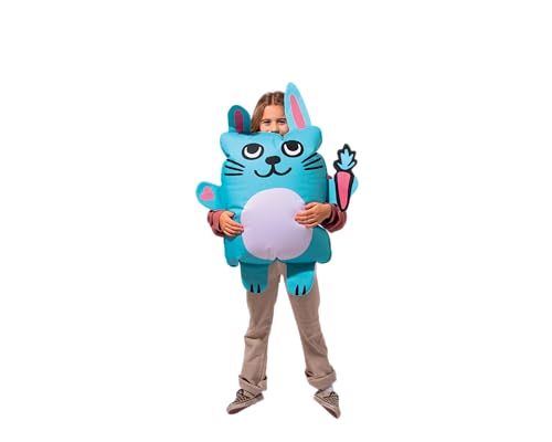 Omy Original Giant Inflatable Pillow, Bunny, Easy to Inflate Pillow, Use as a Cushion or as Decoration