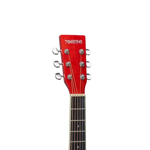 Image of Progressa Series Guitar: 36H Semi Acoustic Guitar - 36 Inches (Red) | 6-String Natural Finish Wooden Guitar | Right Hand Semi Acoustic Guitar Kit for Beginners, Professional & Adults