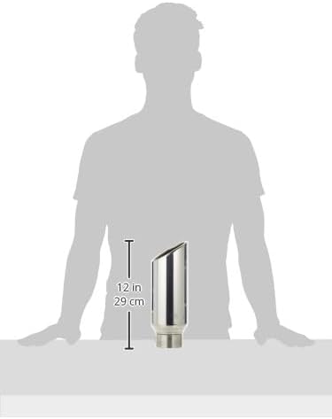 Miniatura 4 de GM Accesorios 22799814, acero inoxidable pulido, corte de ángulo, punta para caño de escape con logo de Bowtie