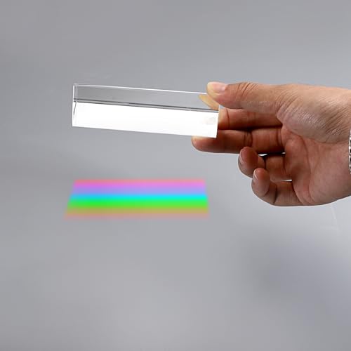 OLegei Dreieck Prisma aus optischem Glas, Physik des Lichts, Dekoration, gutes Werkzeug für Fotografie (10 + 6 + 4 cm), 3 Stück