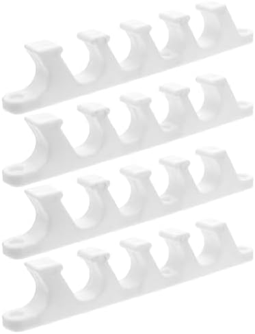 4 Adjustment Brackets for Loungers: Multi-Position Backrest Support for Outdoor, Patio, Lawn, White, 8.45 x 1.49 Inches, 5 Positions