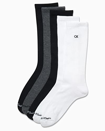 Calvin Klein Mens Crew Socks - 5 Pack Athletic Mid Calf Socks for Men (7-12)4