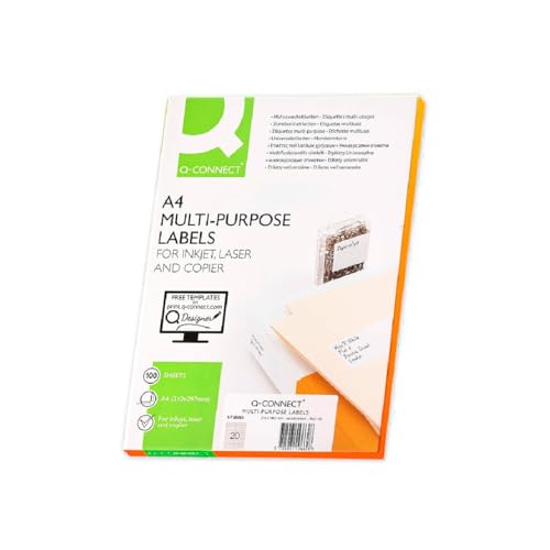 Etiquettes adhésives Q-Connect 105 x 29 mm pour imprimante laser et jet d'encre