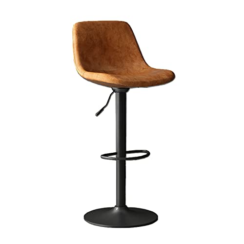Taburetes De Bar para Cocina, Ajustables, Giratorios 360°, De Altura De Mostrador, Tapizados En Cuero Sintético PU para Pub O Sala De Estar.