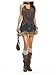 Floerns Women's Going Out Tops for Women Draped Front Halter Tops Beaded Backless Sleeveless Y2k Tank Tops Coffee Brown Large