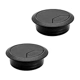 LICQIC 2 Stück Schreibtisch Kabeldurchführung, 50mm Kabeldurchlass, Kabeldurchführung Tisch Rund für Tisch Büro Arbeitsplatten