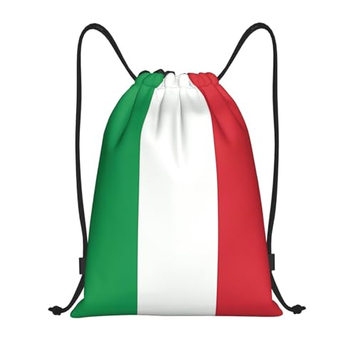Medium Drawstring Bag - Sport italy flag Print Sackpack for Yoga, Dance, Travel, Hiking - Lightweight Storage