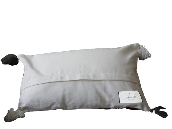 Aarudh Linen Embroidered Cushion Covers (18 x 12 Inch, MulticolorAarudh_CC_010_Dup_Pack of 2) 4