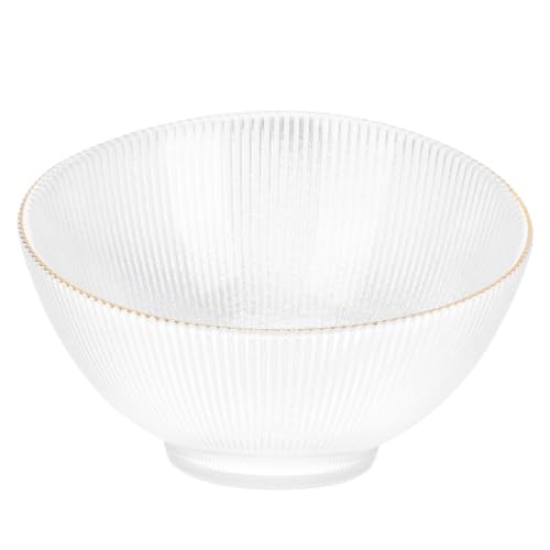 Cuenco de cristal para almacenamiento de alimentos con boca oblicua anti salpicaduras 2