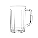 Anwangda Bicchieri da birra grandi con manico, da 500 ml, classici boccali da birra, in acciaio tedesco, per bar e cucina domestica (dimensioni: trasparente)