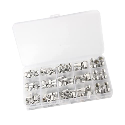 SOLUSTRE 150 Pezzi Rivettati in Alluminio con Testa per Fissaggi in e