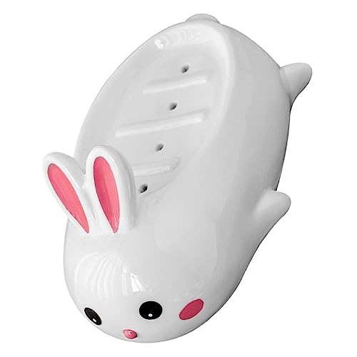 LIFKOME Jabonera de Cerámica con Adorable Drenante Jabón Cocina y Uso Doméstico