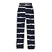 Capri Pants for Womens Striped Lounge High Elastic Waist Loose Fit Comfy Workout Fashion Summer Pant with Pockets S-2XL Dark Blue