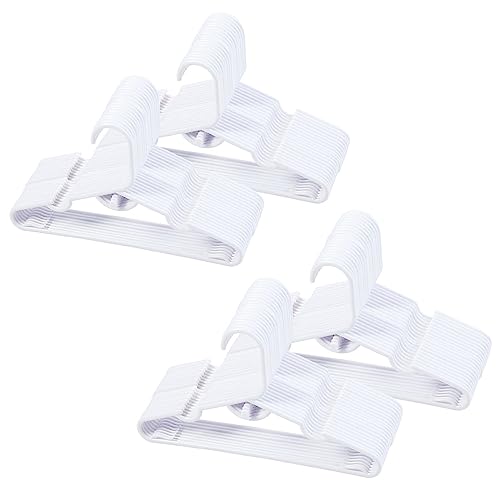 Image of 80 Pack White Stackable Baby Clothes Hangers,Kids Plastic Hangers for Closet,Save Space Ultra-Thin Coat Hanger,Toddler,Infant,Child,Newborn's Coat Hangers Ideal for Laundry and Nursery's Everyday Use