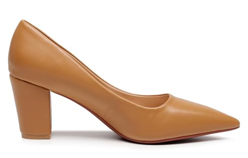 Image of VenusCelia Women's Lewin Pump Chunky Heel Shoe