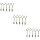 SHERCHPRY Small Caliper Key Chain Ruler Pendant 15 Pack Mini Vernier Caliper Keyring Metal Hanging Ornaments for Keys Bags