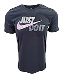 Nike Men's Sportswear Tee Just Do It Swoosh (XX-Large, Black/Grey/Purple (Dot Logo))