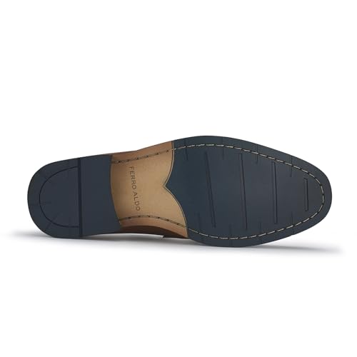 Image of Ferro Aldo Men's Premium Moc Toe Loafers | Casual & Dress Styles with Tassels & Horsebit Buckles