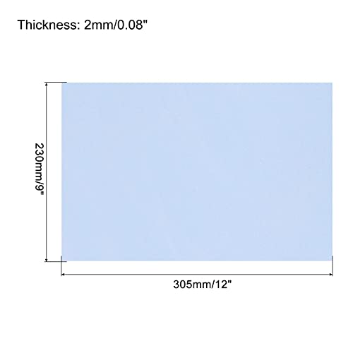 Image of uxcell EVA Foam Sheets Light Blue 12 Inch x 9 Inch 2mm Thickness for Crafts DIY Pack of 30