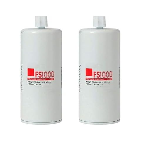 YIYUANYI FS1000 Diesel Fuel Water Separator Compatible With Cummins Freightliner Kenworth Peterbilt Replaces 3329289, 2568753, 4377880, set of 2 Cover