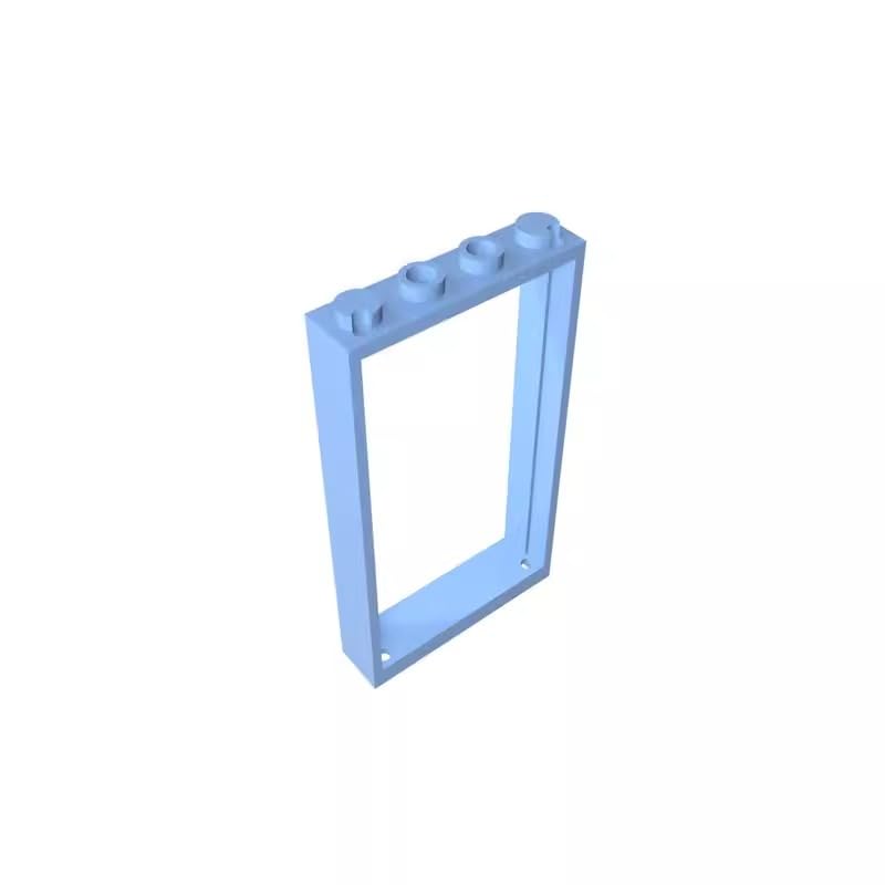 Gobricks 60596 Door Door Frame 1x4x6 Type 2 10 Pieces GDS-874 Compatible with Lego Building Blocks Color:Bright Light Blue — image 1