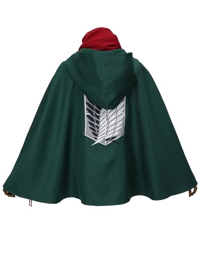Micotaku Attack On Titan Officially Licensed Scout Regiment Plush Cloak And Scarf Cosplay Costume