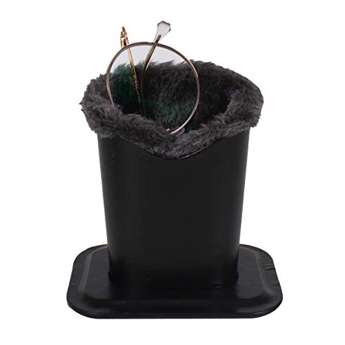 Image of Pack of 2 Soft Plush Lined Eyeglasses Holder Stand Protective Glasses Holder Stand