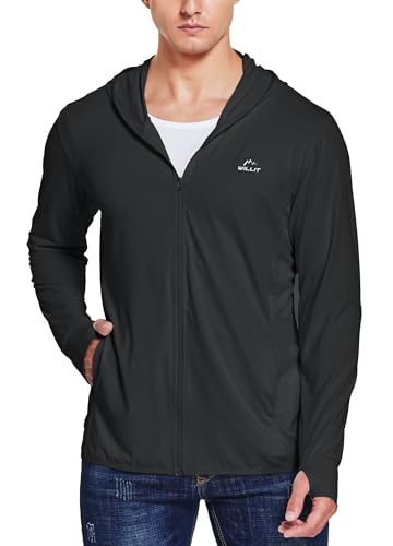 Mens UPF 50+ Sun Protection Jacket Lightweight Long Sleeve Sun Hoodie SPF UV Jacket Hiking Fishing Full Zip2
