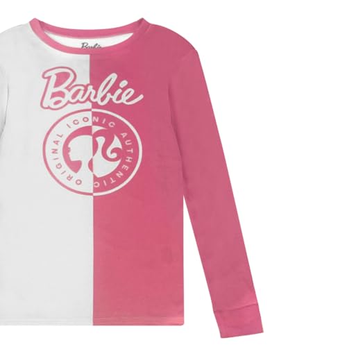 Komar Kids Barbie 4 Piece Pajama Set - PJ Set Long Sleeve Shirt & Pants - Girls & Toddlers Sleepwear Set - Official License3