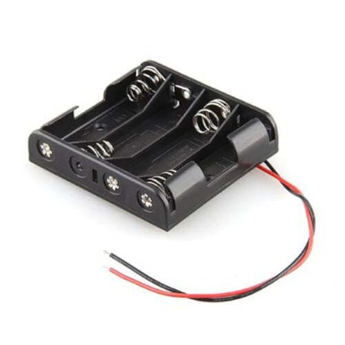 Connessione: Fili (150mm) PORTAPILE PER 4 STILO (AA - UM3) CON FILO