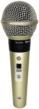 Microfone Leson Sm58 Plus Corpo Metálico Cabo Cannon Xlr Cor Cham...