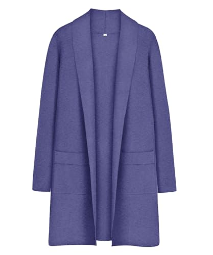 RITERA Plus Size Cardigan Sweaters for Women Long Sleeve Open Front Lapel Collar Jacket Pocket Winter Coatigan XL-5XL