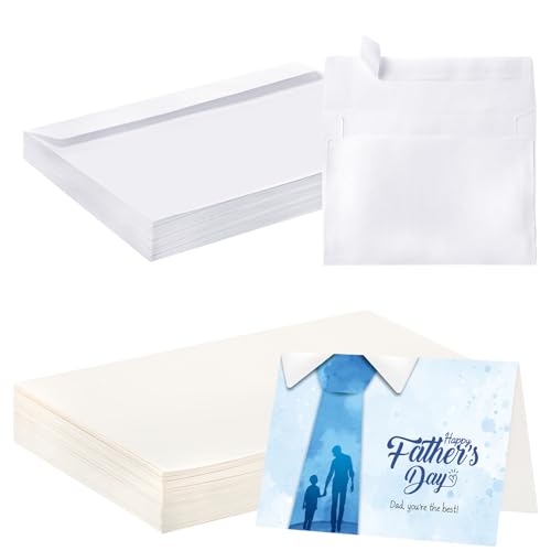 20 Sets Blank Watercolor Cards with Envelopes, 140lb/300GSM Watercolor Paper Cards, 5 x 7 in Foldable Watercolor Postcards with Envelopes for Greeting Cards Wedding Invitations