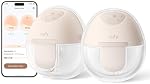 Eufy Pompe mammaire à l'usure E10, Pompe à sein électrique mains libres avec contrôle de l'application, rythmique intelligent personnalisé, aspiration de niveau hospitalier pour plus de lait, portable, fuite-proof & Ultra-Quiet