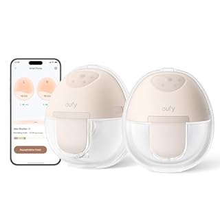 eufy Wearable Breast Pump E10, Hands-Free Electric Breast Pump with App Control, Personalized Smart Rhythm, Hospital Grade Suction for More Milk, Portable, Leak-Proof & Ultra-Quiet