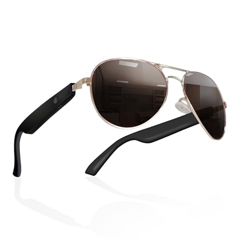 Smart Glasses for Men & Women, Bluetooth Audio Glasses with Speakers, UV400 Polarized Lens, Support Fast Charging, Touch Control & Voice Assistant,Bluetooth Sunglasses for Travel Cycing Driv