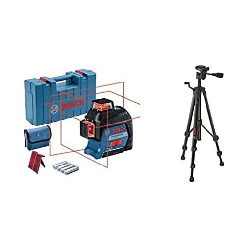 Bosch Professional Nivel láser GLL 3-80 + Bosch Professional Trípode para Láseres y Niveles BT 150