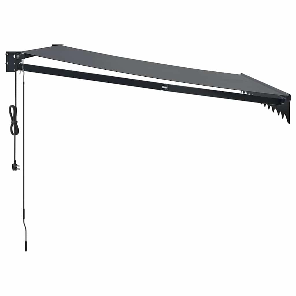 vidaXL Toldo retráctil automático Gris Antracita 3,5x2,5 m