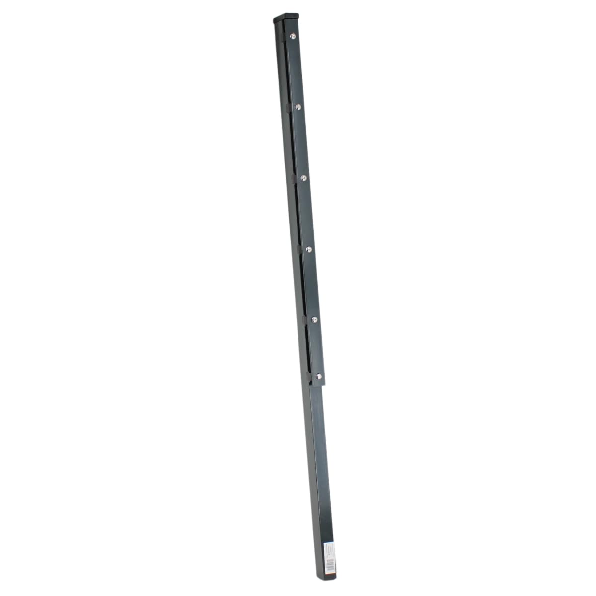 Zaunpfosten 2400mm Anthrazit RAL 7016 Pfosten Doppelstabmatte | 60x40mm Metallpfosten inklusive Abdeckschiene gebördelt und Pfostenkappe, idealer Zaunpfahl für Doppelstabmattenzaun zum