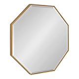Kate and Laurel Rhodes Glam Octagon Wall Mirror, 29' x 29', Gold, Modern Home Decor for Wall