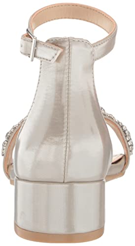 Betsey Johnson Girls Mel Heeled Sandal, Silver, 2 Little Kid #TOP2