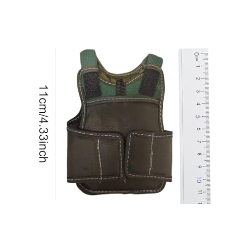 Chaleco de muñeco ropa de entrenamiento verde escala 1/6 3