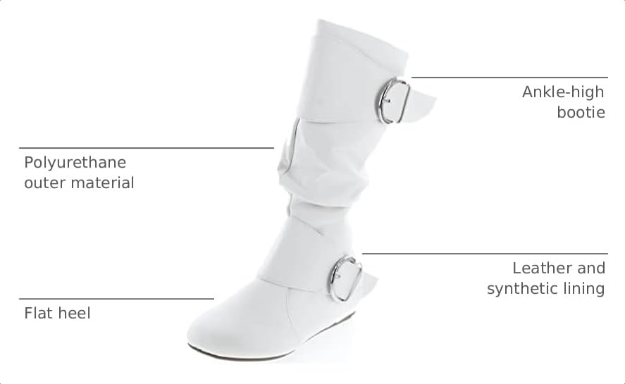 Image of Forever Link Women's Klein-70 Closed Round Toe Buckle Slouch Flat Heel Mid-Calf Boot