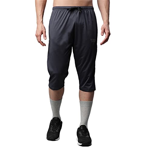 Image of Mack Jonney Dryfit Lycra Solid 3 /4th Capri for Men (Pack of 3)-Dryfit D13 BLK Gry L.Gry 03-P