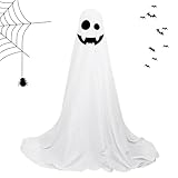 Mdikawe ハロウィン ゴースト装飾、ハロウィン ライト付きゴースト装飾, ビスタプリント暗い幽霊の装飾で不気味な輝き, 電池式ストリングライト付きの光る幽霊、フロントポーチ用の楽しいトリックオアトリートホリデーギフト