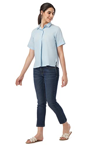 Image of FYLTR Women's Collared Casual Shirt -Front Placket with Buttons, Soft Handfeel