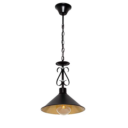 Colgante Buhardilla 1xe27 Negro Regx26d