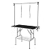 VEVOR Pet Grooming Table, 46 Inch Grooming Station with 2 Height Adjustable Arms, 330LBS Static Load Capacity, Foldable Dog Groom Station with No-Sit Haunch Holder with Loop, for Medium/Small Dogs